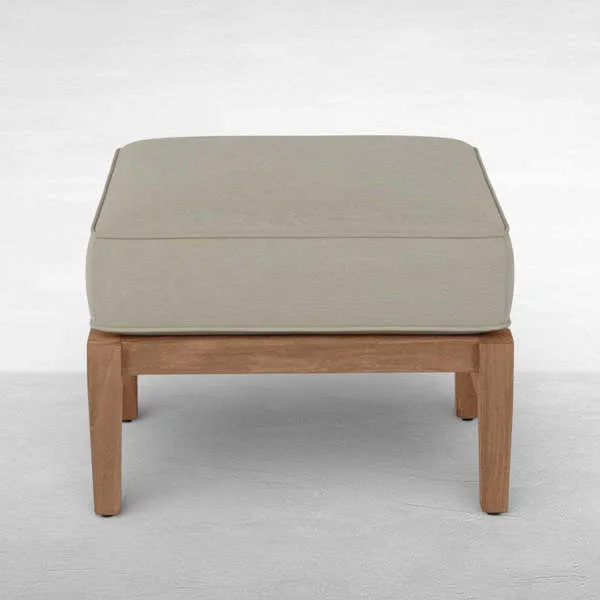 Product Image 1 for Croquet Teak Outdoor Woven Ottoman from Summer Classics