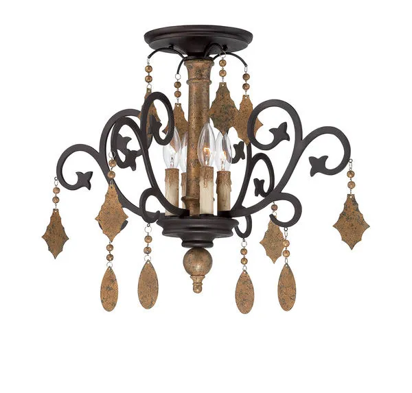 Product Image 1 for Aragon 4 Light Semi Flush from Savoy House 