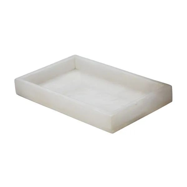 Product Image 1 for White Alabaster Vanity Tray from Elk Home