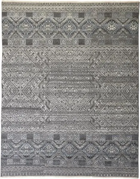 Product Image 1 for Payton Gray / Blue Global Area Rug - 2' x 3' from Feizy Rugs