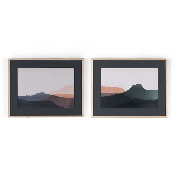 Product Image 1 for Landscape Set by Kelly Colchin, Framed Watercolor Painting - Set of 2 from Four Hands