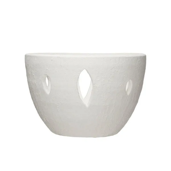 Product Image 1 for Eva White Cut Out Terracotta Bowl from Creative Co-Op