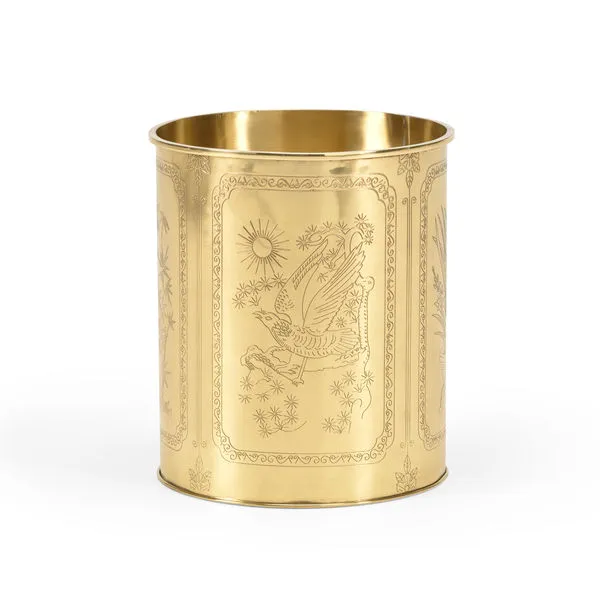 Product Image 1 for Olive Brass Waste Basket from Wildwood Home