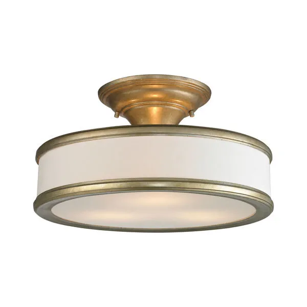 Product Image 1 for Clarkton 3 Light Semi Flush In Aged Silver from Elk Lighting