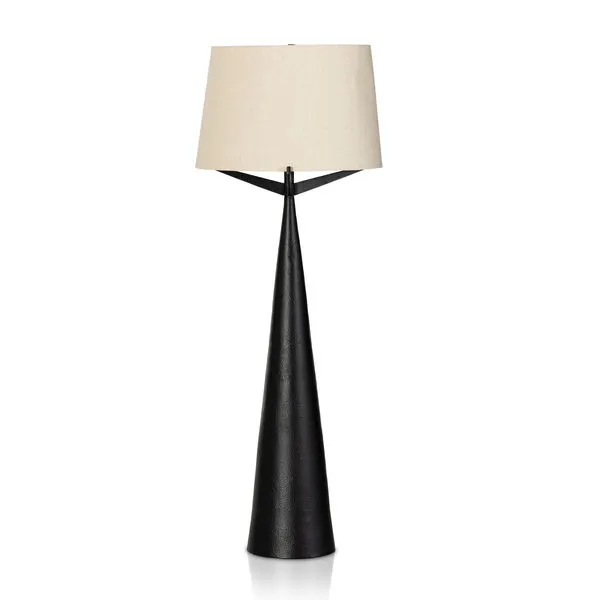 Product Image 1 for Ziggy Aluminum Floor Lamp - Hammered Black Aluminum from Four Hands
