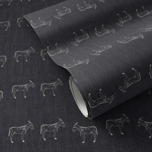Product Image 1 for Burros Charcoal Wallpaper by Paul Meyer from Four Hands