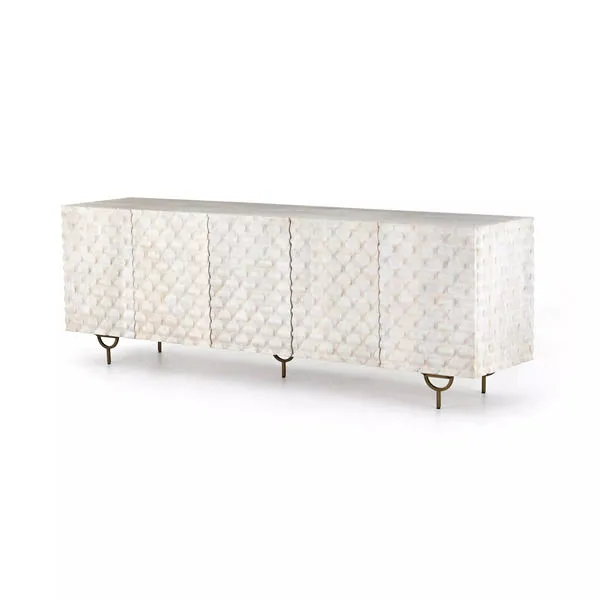 Product Image 1 for Rio Media Console Round Cut White Wash from Four Hands