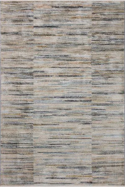 Soho Multi / Dove Rug with abstract linear pattern in earth, concrete, and pavement tones