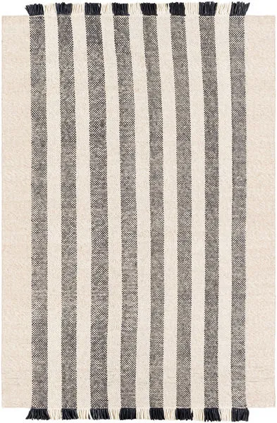 Product Image 1 for Reliance Hand-Woven Wool Black / Light Beige Rug - 2' x 3' from Surya