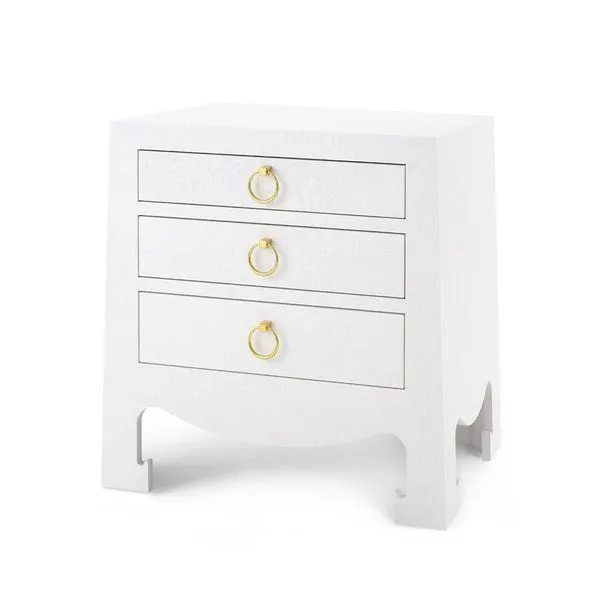 Product Image 1 for Jacqui Grasscloth 3-Drawer Side Table from Villa & House
