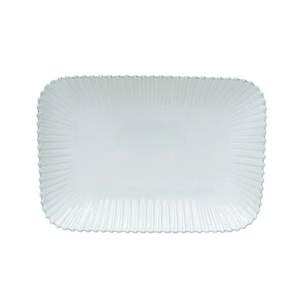 Product Image 1 for Pearl 16'' Scalloped Ceramic Stoneware Rectangle Platter - White from Costa Nova