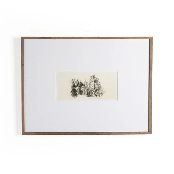 Product Image 1 for Tree Sketch Framed Black and White Artwork by Dan Hobday from Four Hands