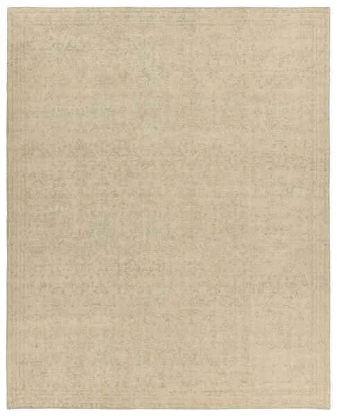 Product Image 1 for Nell Hand-Knotted Floral Tan / Slate Rug 18" x 18" from Jaipur 