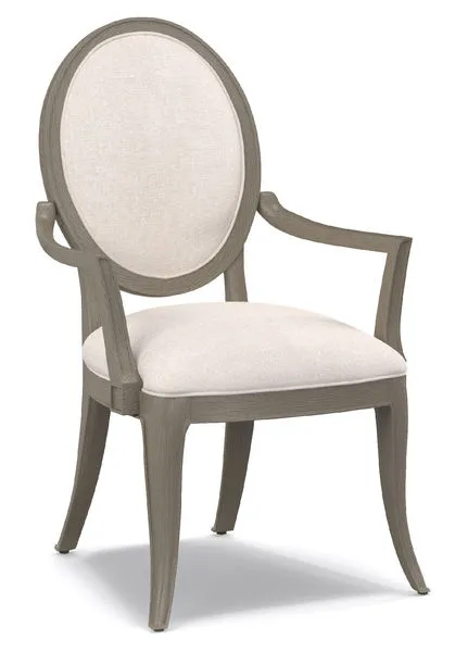 Product Image 1 for Darling Upholstered Oval Back Arm Chair from Hooker Furniture