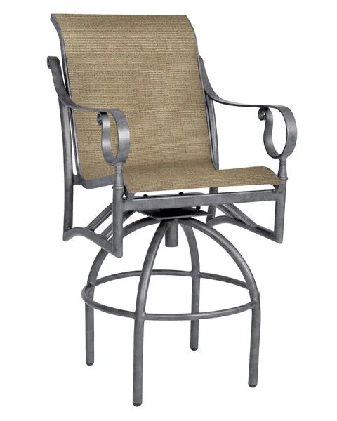 Product Image 1 for Ridgecrest Sling Swivel Bar Stool from Woodard