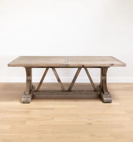 Product Image 4 for Ruth Wooden Trestle Dining Table from Blaxsand