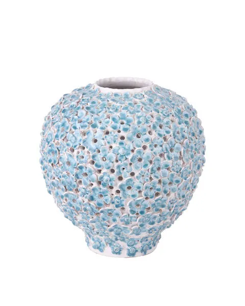 Product Image 1 for Blue Daisy Vase from Currey & Company