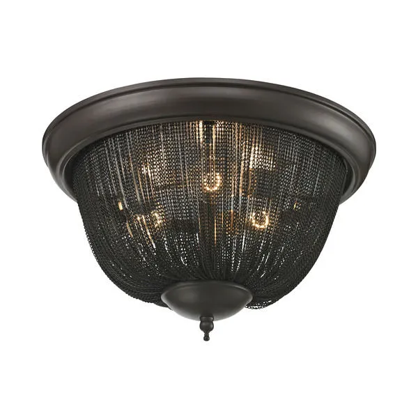 Product Image 1 for Pesaro 3 Light Flushmount In Oil Rubbed Bronze from Elk Lighting