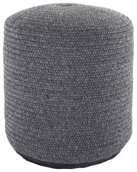 Product Image 1 for Bridgehampton Solid Dark Gray Indoor/ Outdoor Pouf from Jaipur 