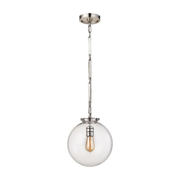 Product Image 1 for Gramercy 1 Light Pendant In Polished Nickel from Elk Lighting