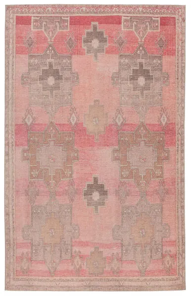 Product Image 1 for Faron Medallion Pink/ Tan Rug from Jaipur 