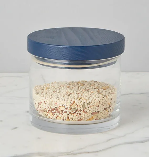 Product Image 1 for Navy Wood Top Canister from etúHOME