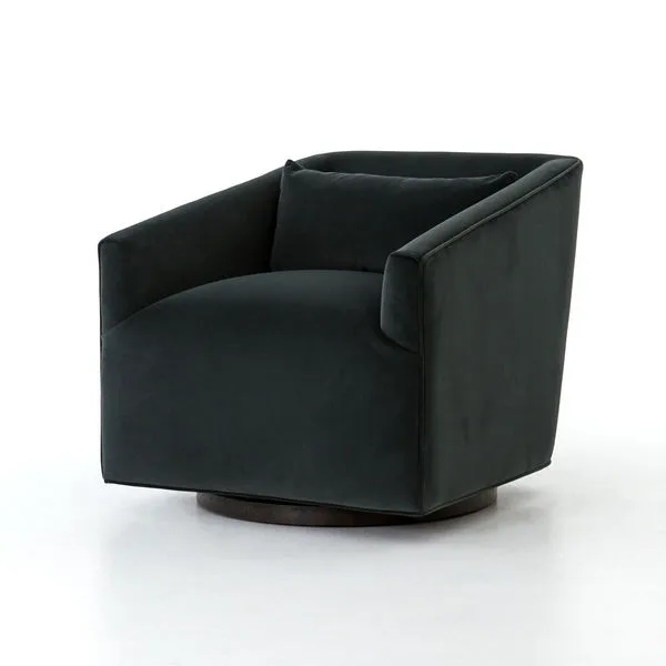 Product Image 1 for York Swivel Chair Modern Velvet Smoke from Four Hands