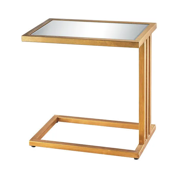 Product Image 1 for Andy Side Table In Gold Leaf And Clear Mirror from Elk Home