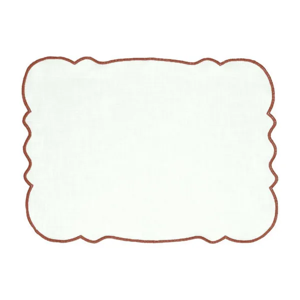 Product Image 1 for Farfalle Rust Linen Placemat from BIDKHome