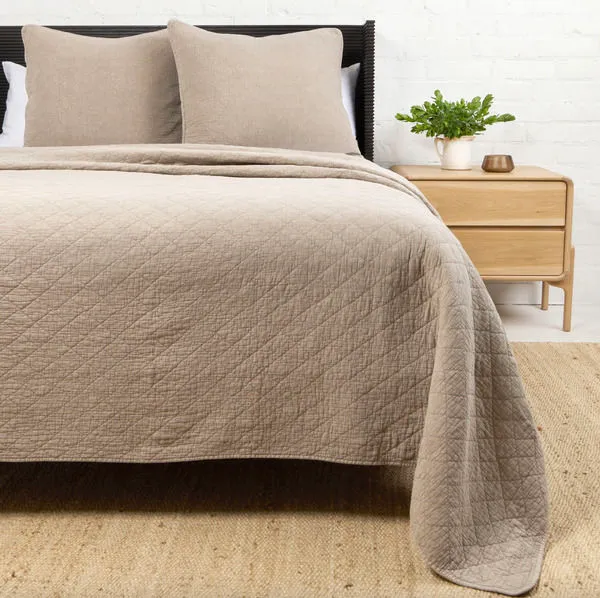 Product Image 1 for Huntington Cotton King Coverlet - Taupe from Pom Pom at Home