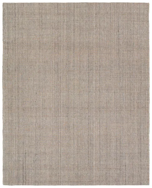 Sutton handmade solid area rug in beige and gray tones with heathered natural fiber texture, 5 by 8 feet.