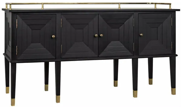 Product Image 1 for Conveni Sideboard With Brass Detail, Charcoal from Noir