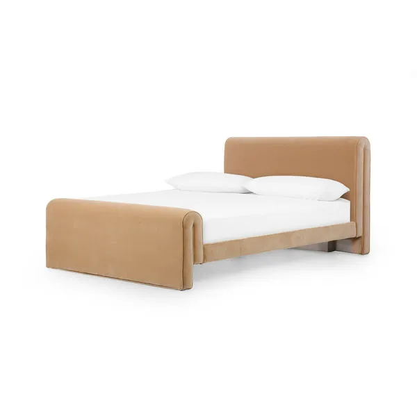 Product Image 1 for Mitchell Upholstered Surrey Camel Queen Bed from Four Hands
