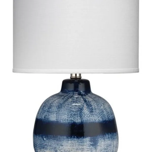 Product Image 3 for Small Batik Table Lamp Digo  Small Drum Shade Raffia from Jamie Young