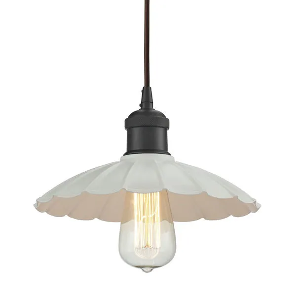 Product Image 1 for Corrine 1 Light Pendant In Oil Rubbed Bronze/White from Elk Lighting
