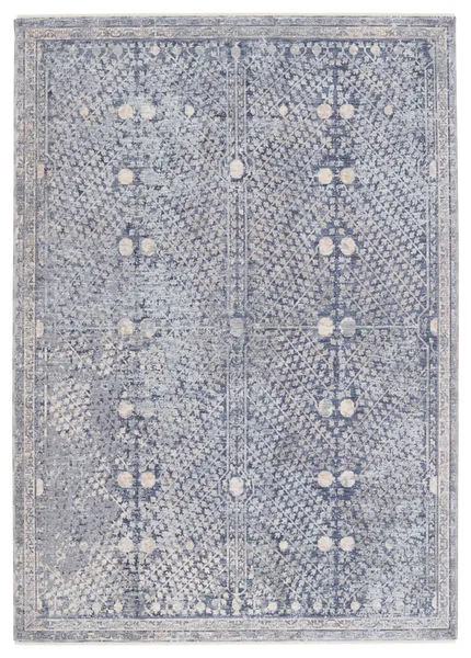 Product Image 2 for Larkin Floral Blue/ Light Gray Rug from Jaipur 