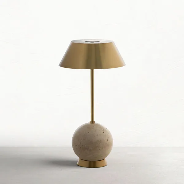 Product Image 1 for Firefly Antique Brass Table Lamp Travertine from Gabby
