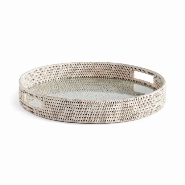 Product Image 1 for Burma Rattan Round Serving Tray from Napa Home And Garden