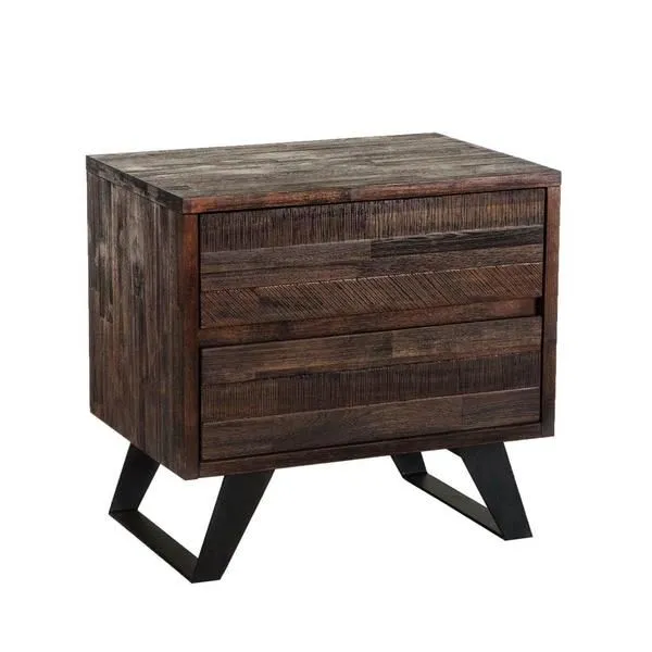 Product Image 1 for Bruges 26 Inch Acacia Wood Night Chest In Dark Brown Finish from World Interiors