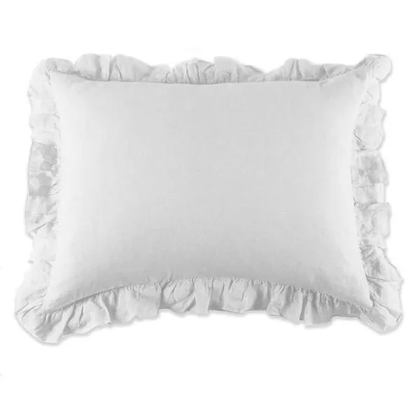 Product Image 1 for Charlie Linen King Sham - White from Pom Pom at Home