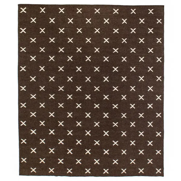Product Image 2 for Dark Brown Cross Rug from Four Hands