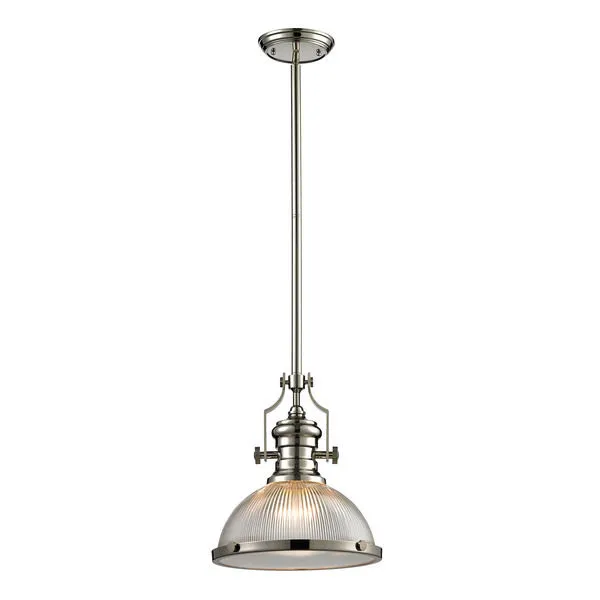 Product Image 1 for Chadwick  Collection 1 Light Pendant In Polished Nickel from Elk Lighting