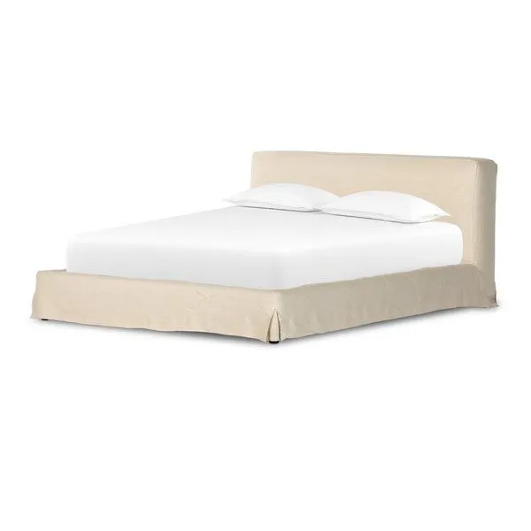 Product Image 13 for Aidan Brussels Natural Slipcover King Bed from Four Hands