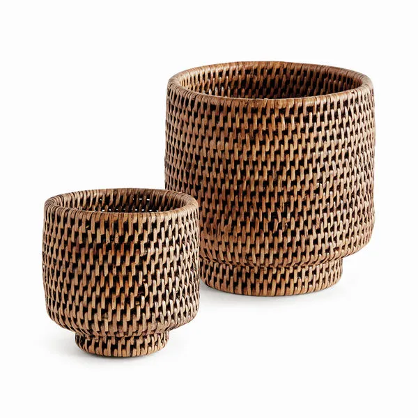Product Image 1 for Burma Rattan Cachepots, Set Of 2 from Napa Home And Garden