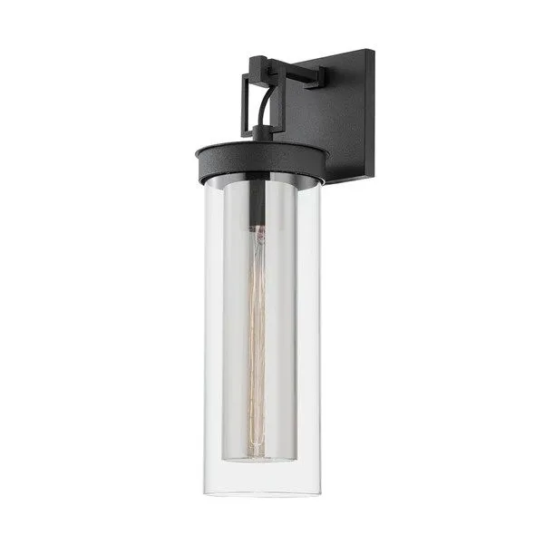 Product Image 1 for Pira Steel 1-Light Wall Sconce - Black from Troy Lighting