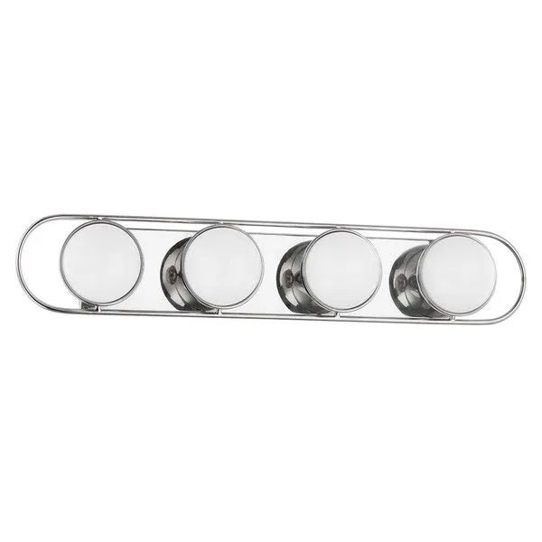 Product Image 1 for Amy 4-Light Modern Curved Polished Nickel Bath Sconce from Mitzi