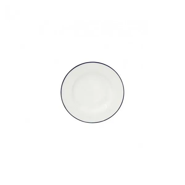 Product Image 1 for Beja Ceramic Stoneware Bread Plate, Set of 6 - White & Blue from Costa Nova