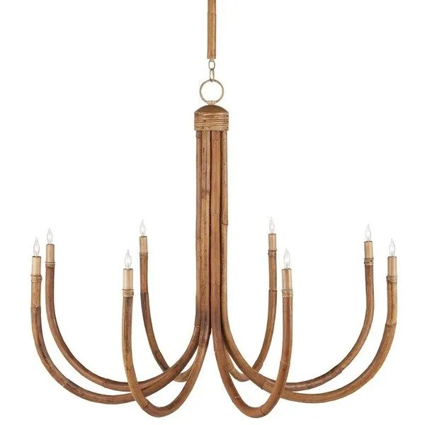 Product Image 1 for Samsara Rattan Chandelier from Currey & Company