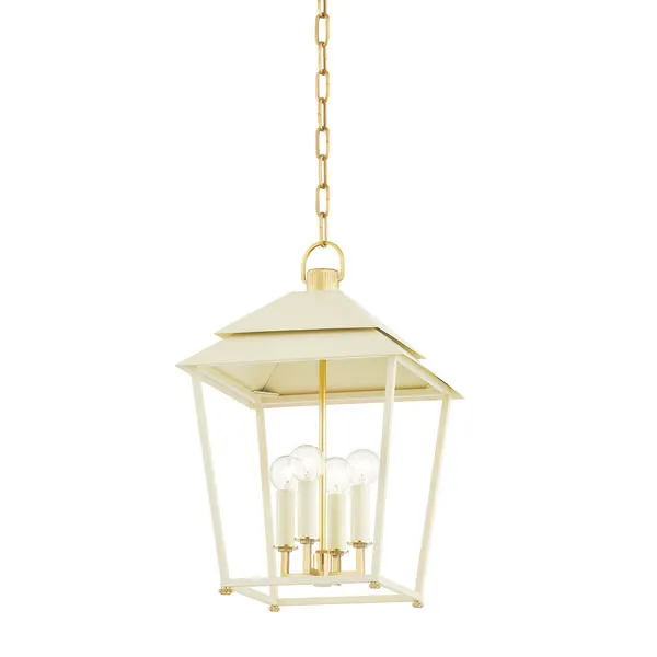 Product Image 1 for Natick 4-Light Small Lantern - Aged Brass from Hudson Valley
