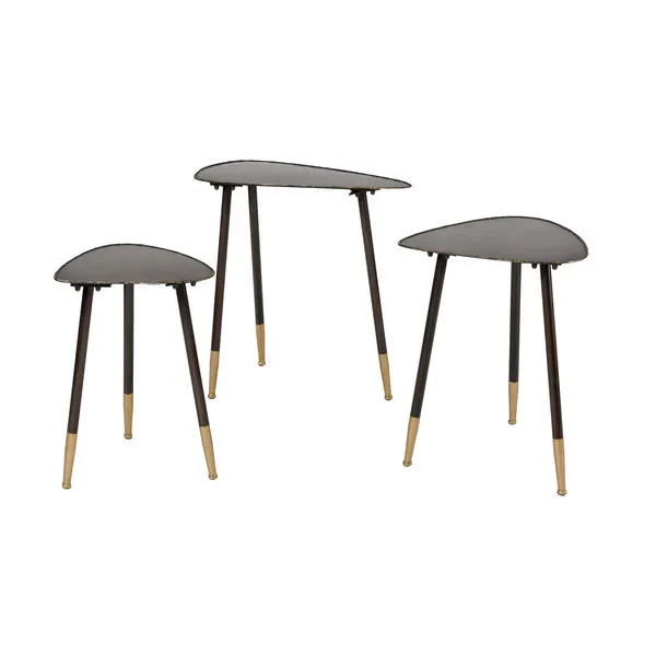 Product Image 1 for Christian Accent Tables In Oil Rubbed Bronze And Gold (Set Of 3) from Elk Home